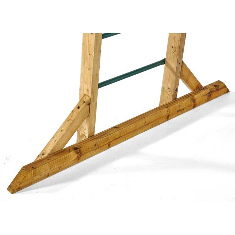 plum-wooden-monkey-bars-ground-support-foot-detail