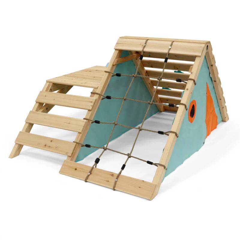 rear-view-of-triangular-playcentre-with-rope-climbing-net-ladder-platform-and-blue-slide