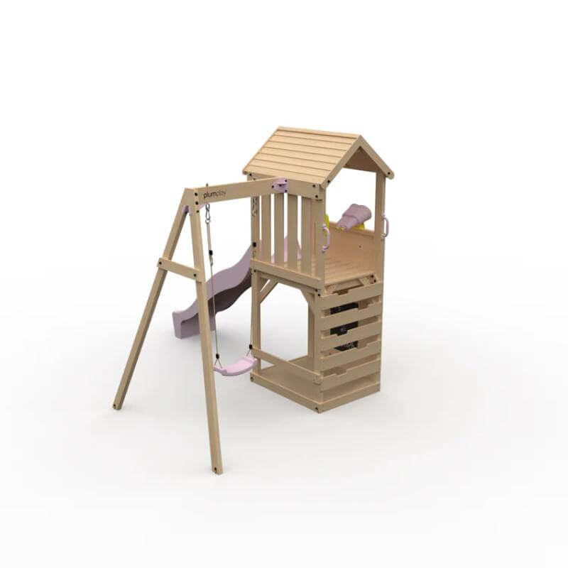 rear-view-of-wooden-play-center-showing-shaded-den-and-climbing-ladder