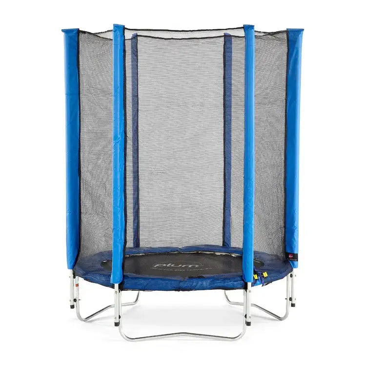 round-blue-mini-trampoline-with-protective-netting