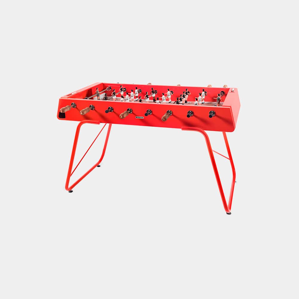 full-view-of-rs-barcelona-foosball-table-rs3-in-traffic-red-on-white-background