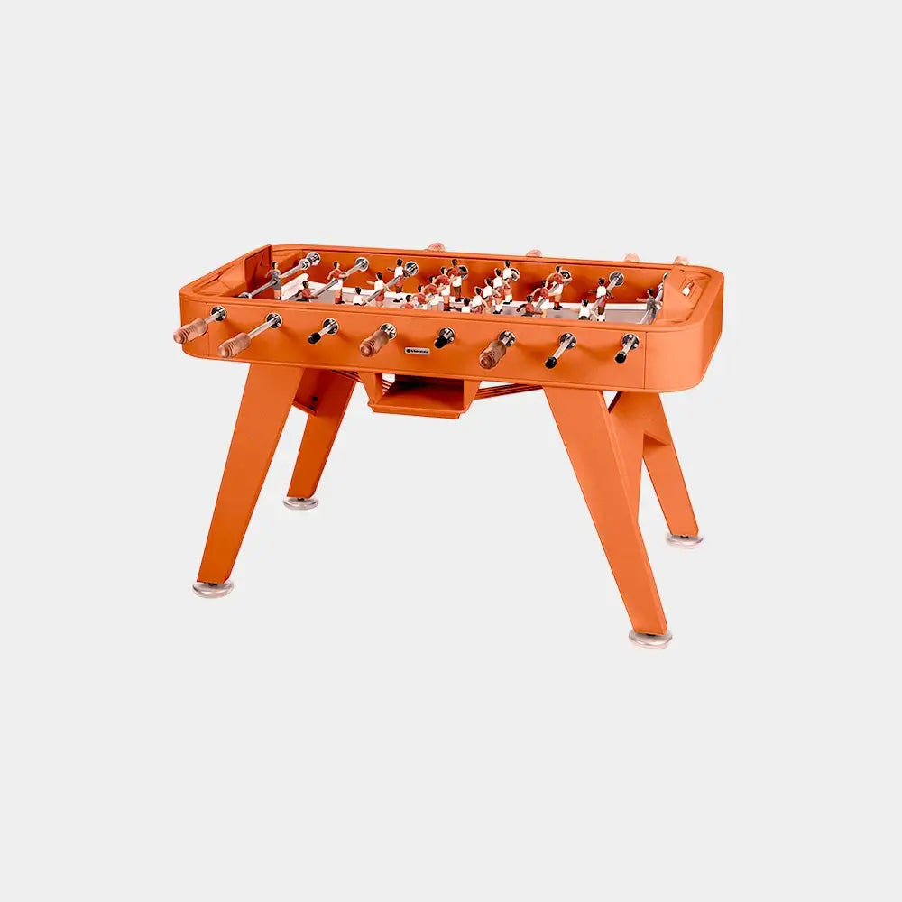 full-view-of-rs2-barcelona-indoor-football-table-in-terracotta-on-white-background