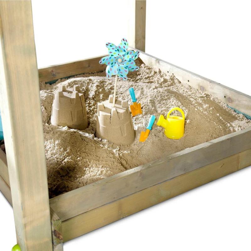 sandpit-under-plum-wooden-climbing-frame-with-castle-moulds-and-toys