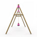 side-profile-view-of-a-frame-wooden-swing-set-structure-with-pink-metal-brackets-and-support-bar