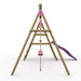 side-view-of-pink-wooden-swing-set-with-climbing-rope-platform-and-slide