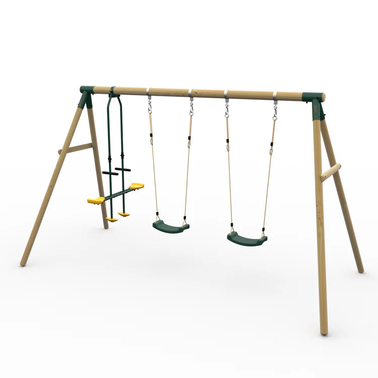 straight-front-view-of-round-pole-swing-frame-with-three-riders
