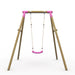 straight-on-front-view-of-bush-baby-wooden-single-swing-set-with-dark-green-bracket-and-seat