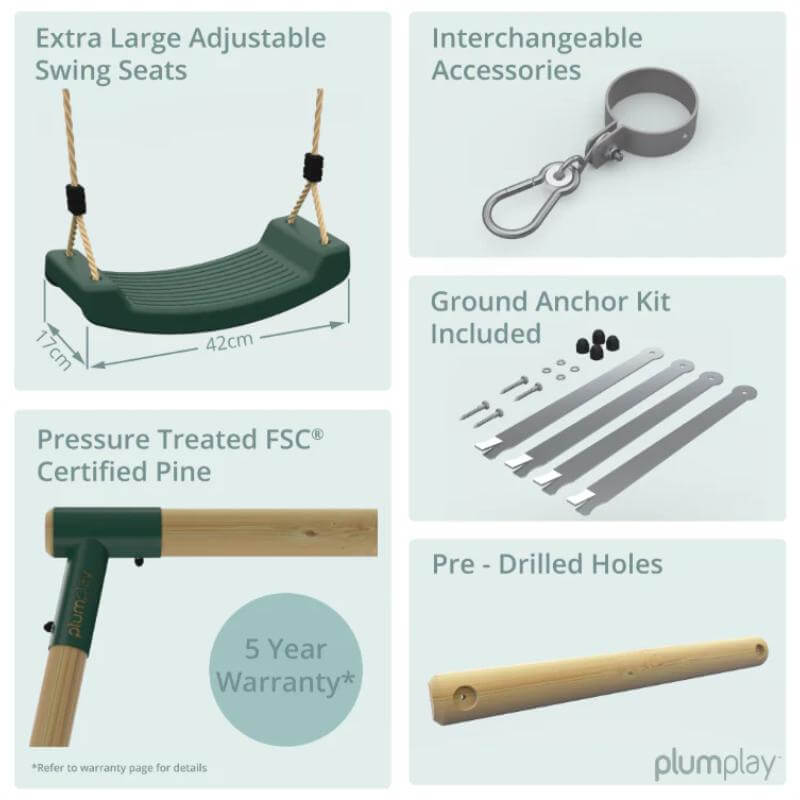 swing-set-feature-callout-graphic-showing-adjustable-seats-anchor-kit-and-pre-drilled-holes