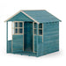 teal-wooden-playhouse-with-open-double-doors-and-covered-front-porch