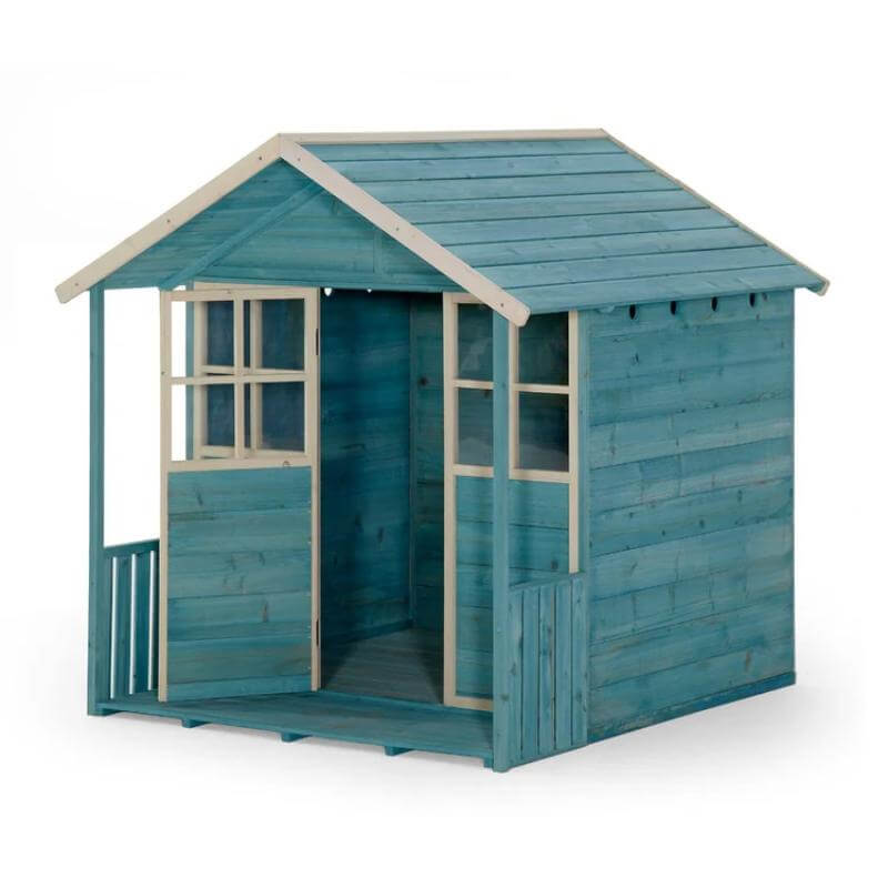 teal-wooden-playhouse-with-open-double-doors-and-covered-front-porch