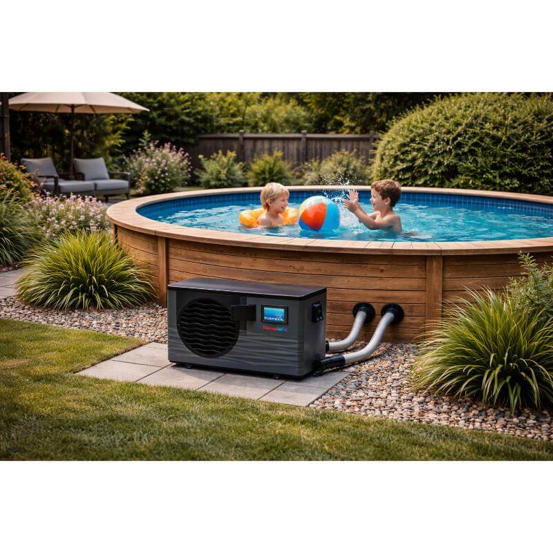 thermotec-pro-pool-heat-pump-beside-above-ground-pool-with-children-playing-in-water-main