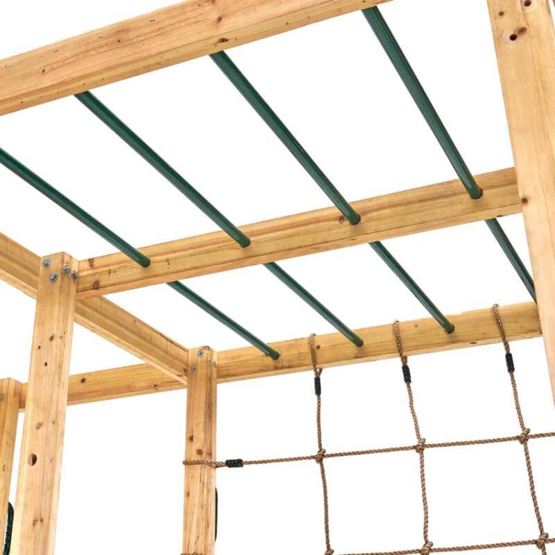 top-view-of-parallel-climbing-bars-on-the-plum-wooden-outdoor-activity-center