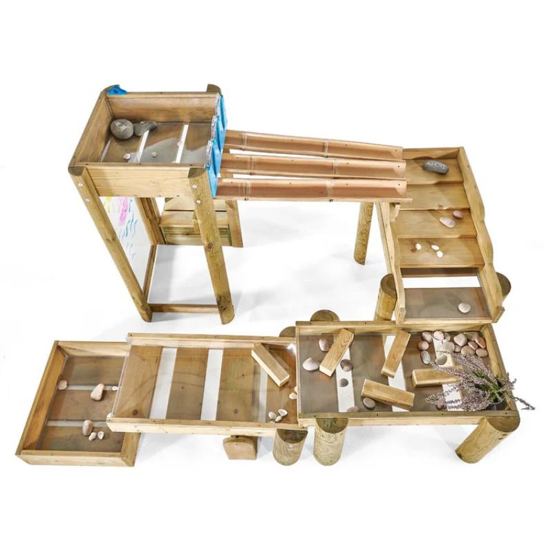 top-view-of-premium-wooden-water-run-with-bamboo-channels-tiered-trays-and-clear-flow-panels