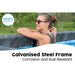 woman-leaning-on-galvanised-steel-frame-of-bestway-apx-above-ground-pool