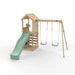 wooden-lookout-tower-with-pastel-green-slide-two-swings-and-roofed-play-platform